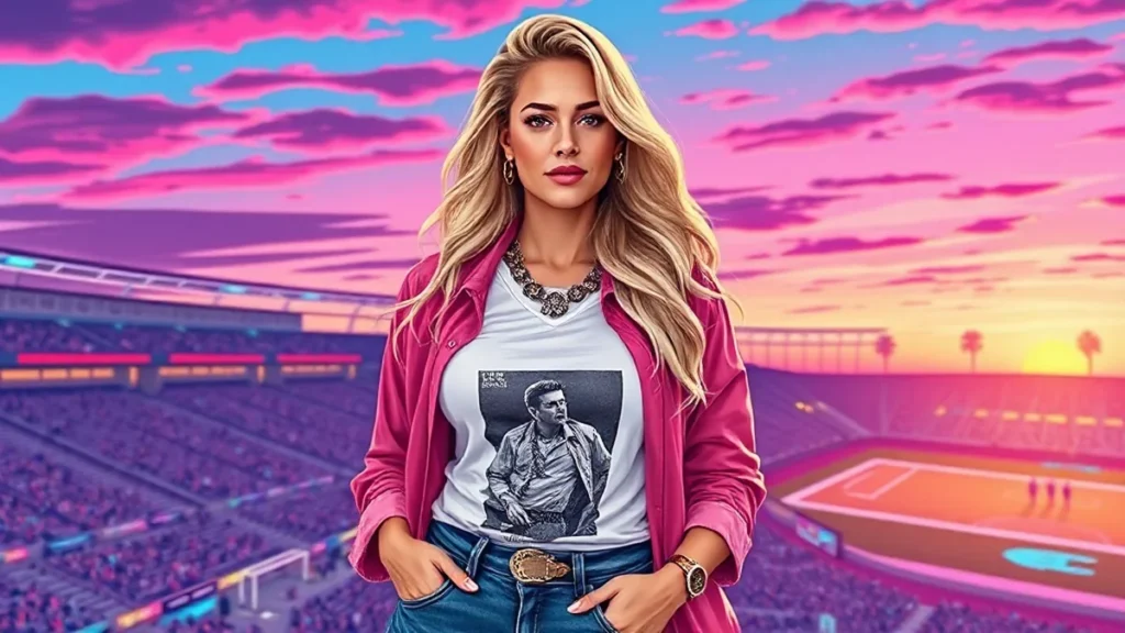 Blake Lively enjoying the World Cup final in casual summer chic attire at MetLife Stadium.