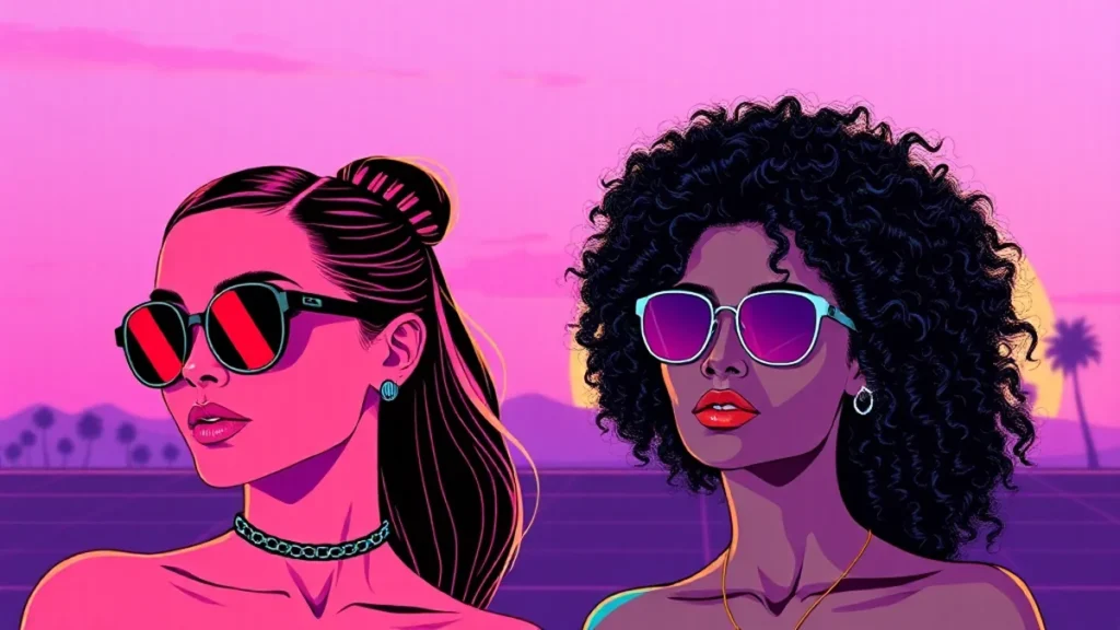 Stylish women wearing chic updos and natural curls to stay cool during a heatwave.