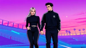 Kylie Jenner and Timothée Chalamet walking hand-in-hand at the World Cup final stadium.