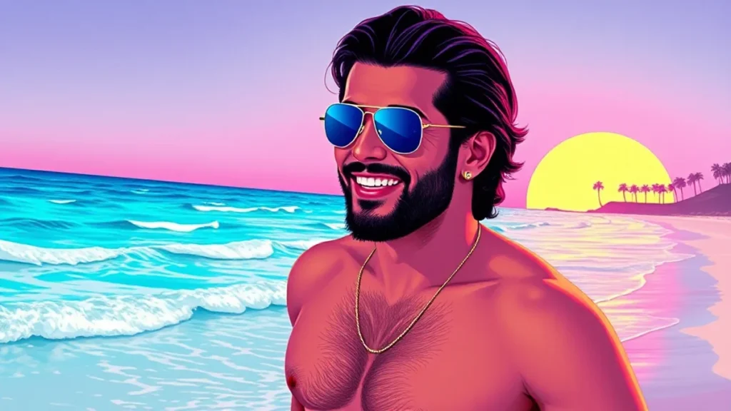 Maluma enjoying a sunny vacation day on a beautiful Spanish beach in Formentera.
