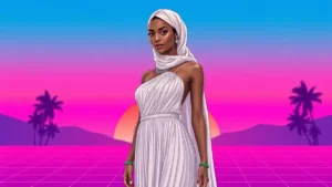 Zendaya channeling the goddess Athena in a custom ivory pleated Jacquemus gown for The Odyssey press tour.