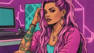 A confident and stylish woman looking ahead representing Bunnie Xo's determination to move forward.