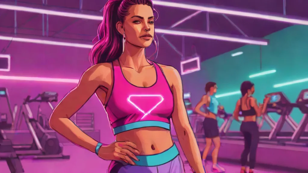 A woman wearing supportive and compressive activewear tops for a workout.