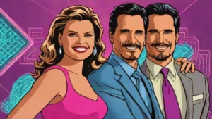 Actors Heather Tom and Don Diamont smiling professionally to represent their soap opera careers.