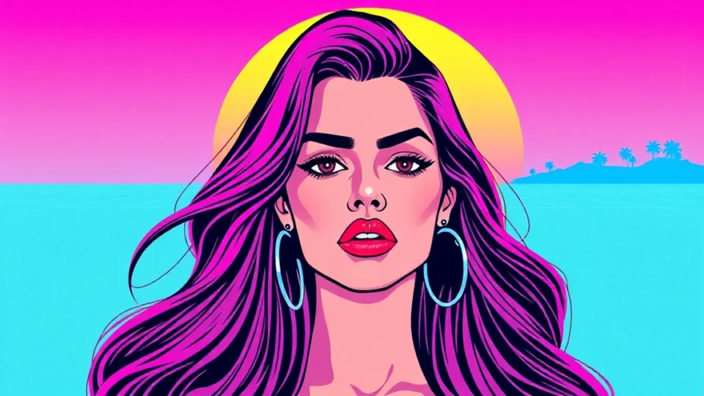Karol G posing with a serious expression against a baby blue backdrop for her new album era.