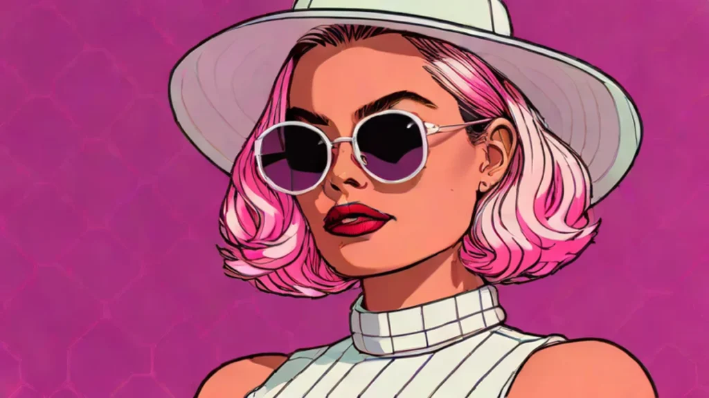 Margot Robbie in a white shift dress and vintage 1960s hairstyle for Ocean's Eleven prequel.