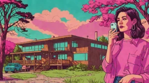 A young woman reflecting on family secrets in a beautiful Canadian outdoor setting.