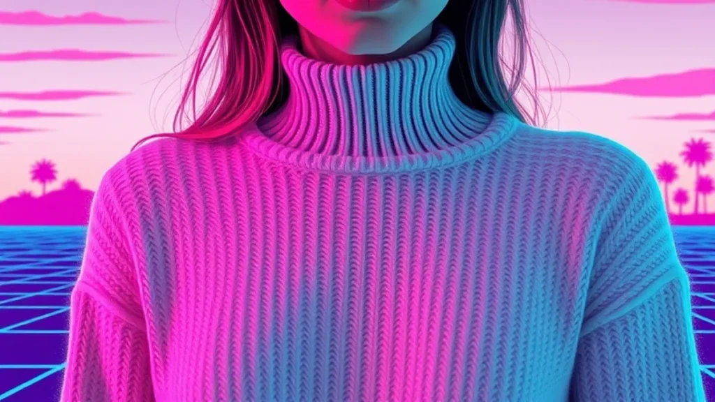 Close up of a woman wearing a high quality smooth cream cashmere sweater.