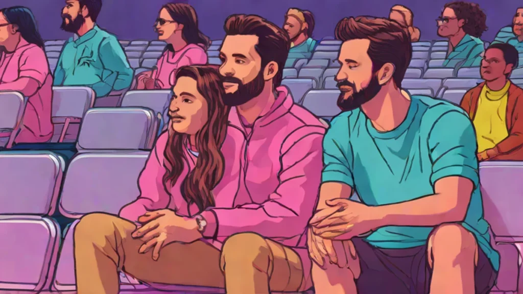 Alexis Ohanian and his daughter Olympia watching a New York Liberty basketball game together.