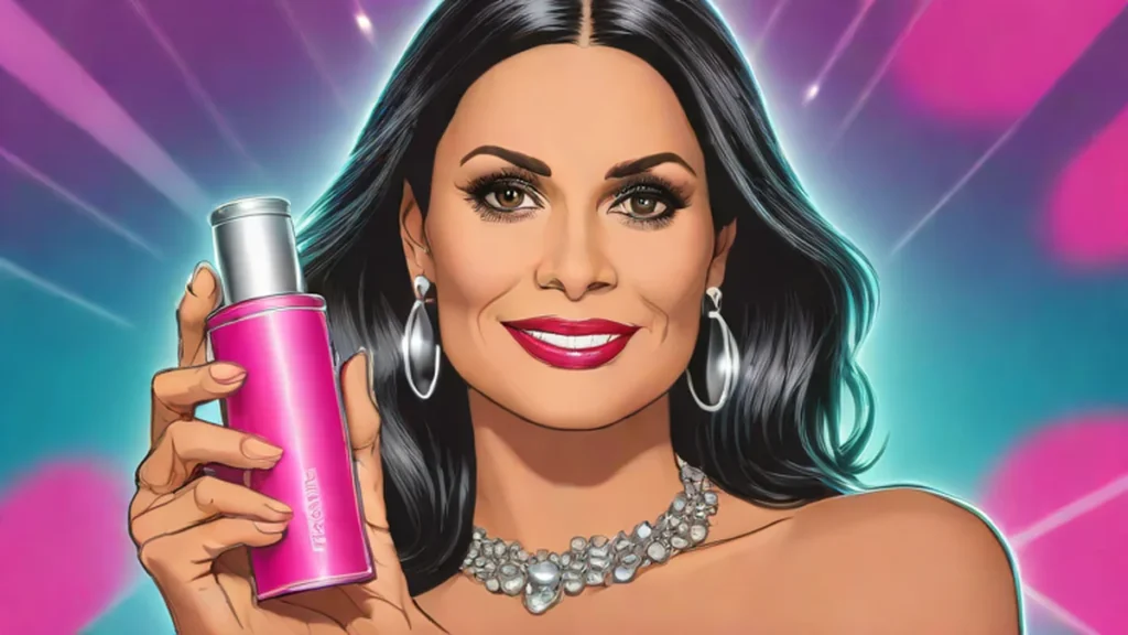 A glowing woman holding a bottle of CoverGirl foundation for a natural makeup look.