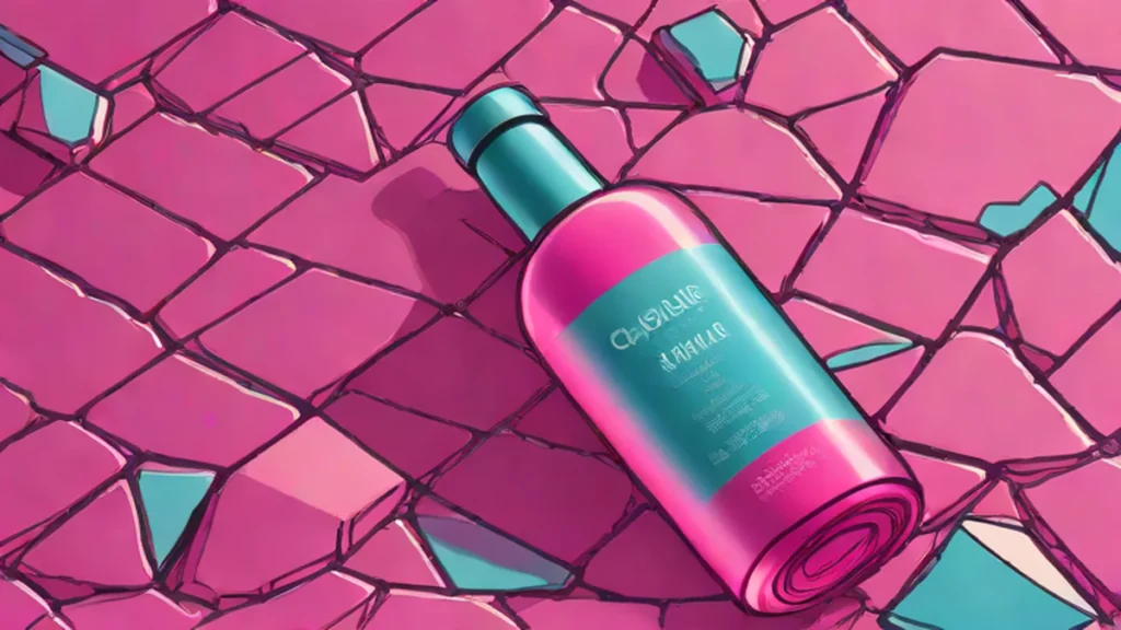 A single bottle of Carte Blanche brightening skin tint resting on a stone surface.