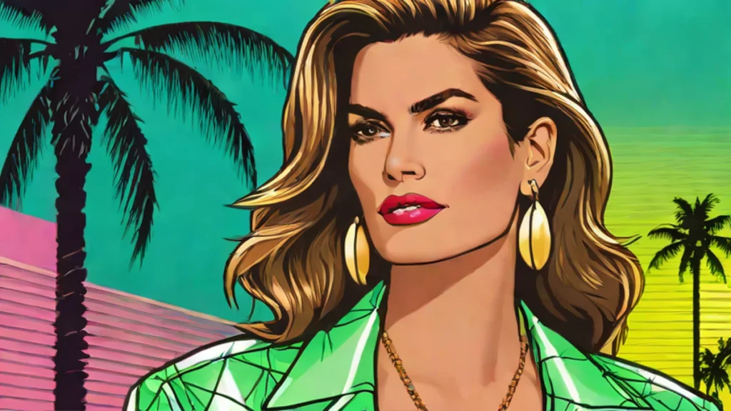 A sophisticated woman wearing a light brown jacket and gold earrings in a three-quarter profile.