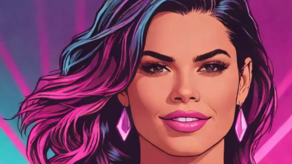 Close-up portrait of Jenna Dewan smiling in elegant evening wear for Dancing With the Stars.