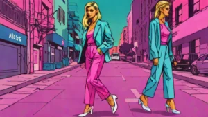 Hailey Bieber wearing cropped trousers and chic The Row mules walking in Los Angeles.
