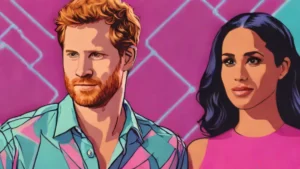 Prince Harry and Meghan Markle looking tense and disconnected during a serious moment.