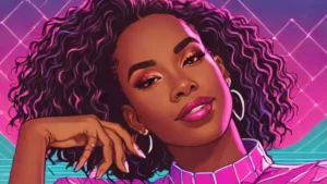 A portrait of a beautiful woman with radiant, glowing skin and a joyful expression.