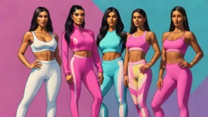Kim Kardashian and Olympic athletes posing in the new NikeSKIMS Fall 2026 collection.