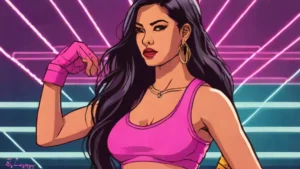 A confident woman posing in a boxing ring representing Lisa's new music era.