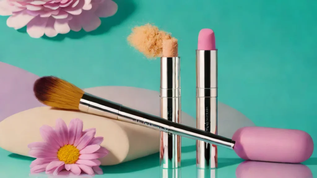 Marc Jacobs Beauty Nude Awakening concealer with daisy packaging resting on a vanity.