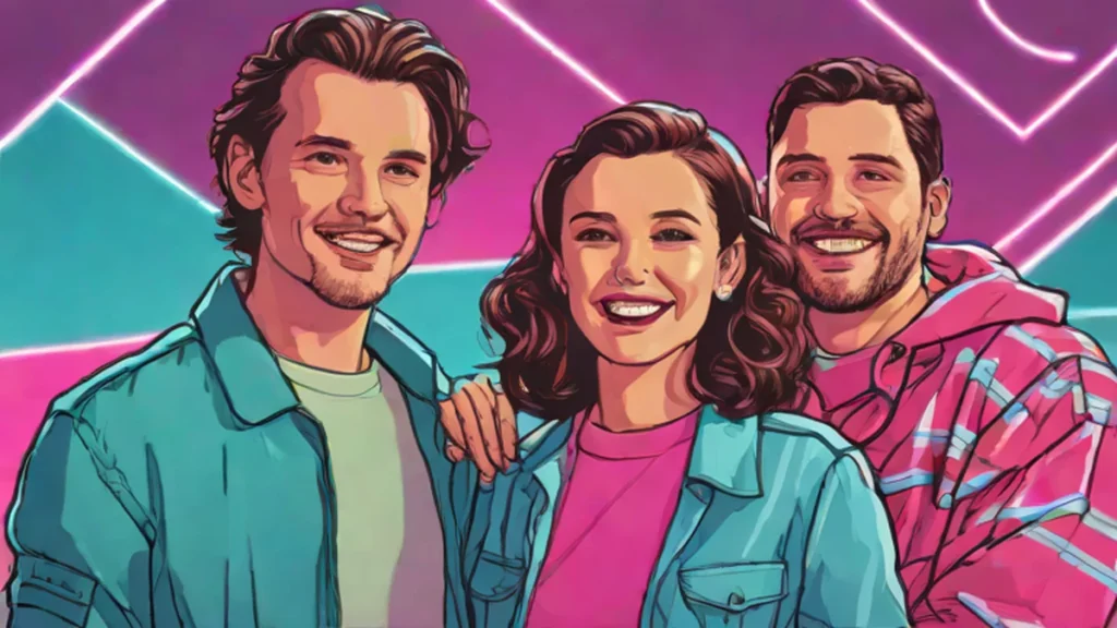 Millie Bobby Brown and Jake Bongiovi smiling together as a happy young couple.
