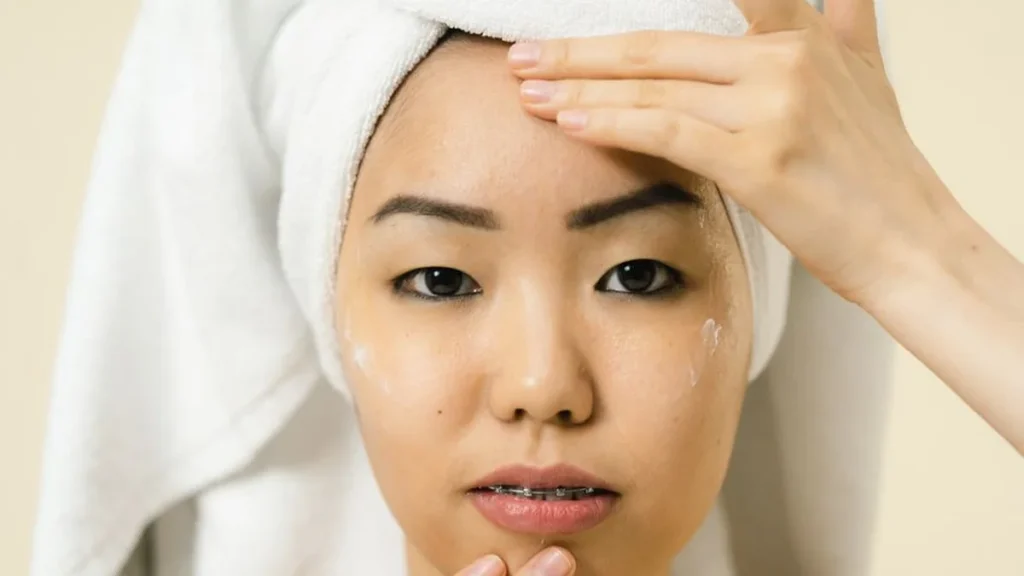 Purito Oat Gel Cream next to a tube of Differin acne treatment on a neutral background.