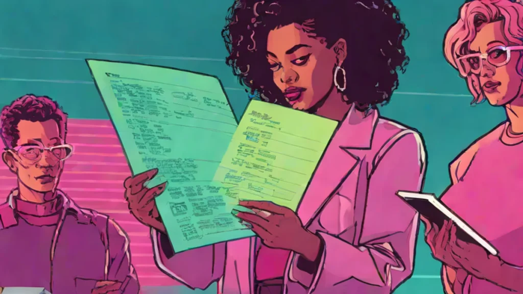 A woman showing a list of difficult words to her boyfriend for a TikTok challenge.