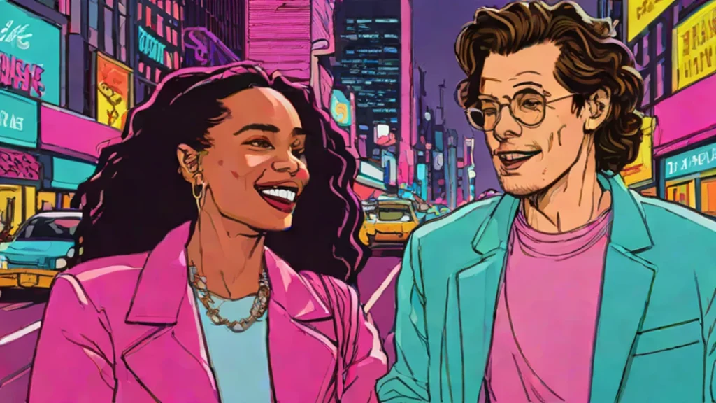 Zoë Kravitz and Harry Styles enjoying a romantic moment together in New York City.