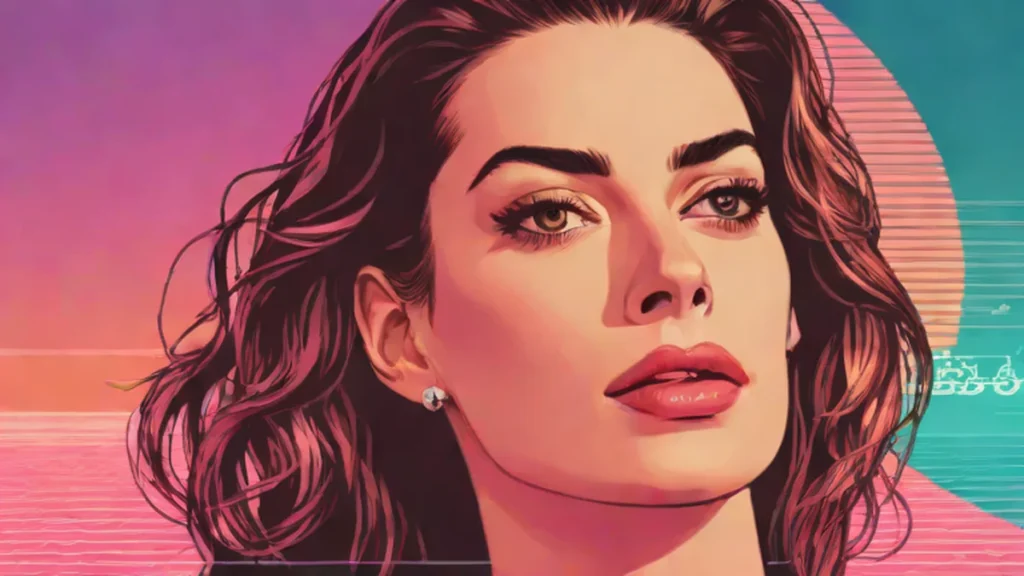 A close-up portrait of Anne Hathaway looking expressive and smiling.
