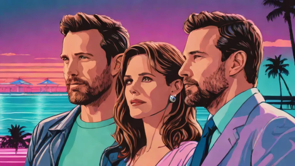 A close-up portrait of Ben Affleck and Jennifer Garner looking towards the camera.