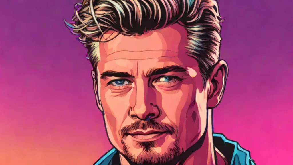 A close-up portrait of actor Eric Dane looking thoughtfully into the distance.