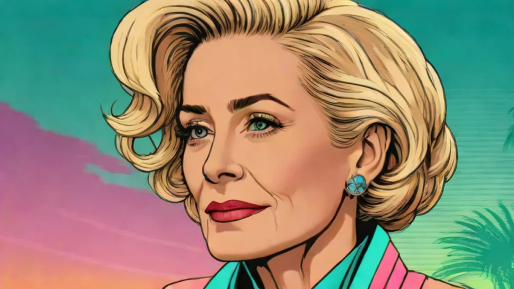 A sophisticated portrait of Holland Taylor looking confidently into the distance.