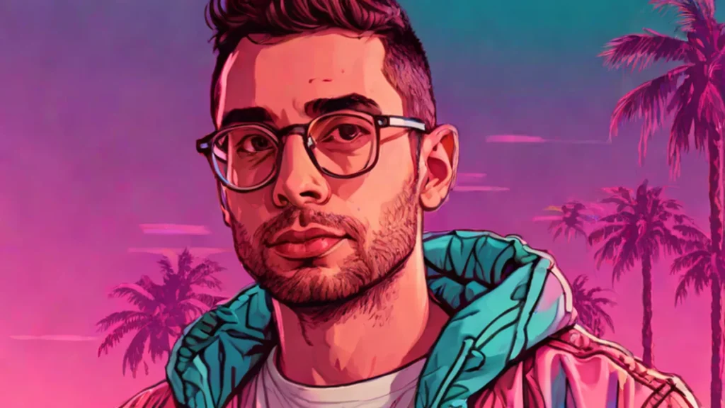 A close-up portrait of musician Jack Antonoff looking thoughtful during a live performance.