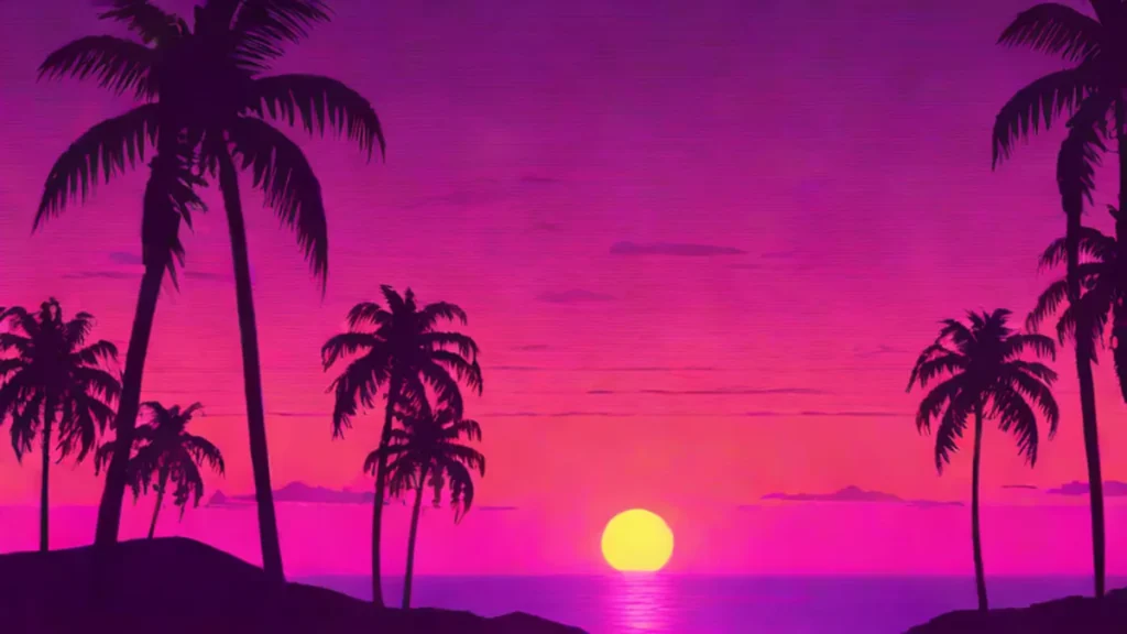 A peaceful sunset view of ocean waves hitting the shore at dusk.