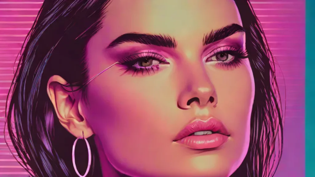 A close-up portrait of Kendall Jenner featuring her face and hair for a fashion article.
