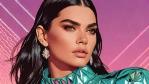 Kendall Jenner wearing a polka-dot Valentino gown and Cartier jewelry at the Academy Museum Gala.