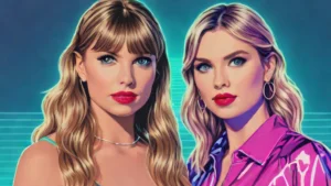 Taylor Swift and Sabrina Carpenter smiling together at the Academy Museum Gala event.