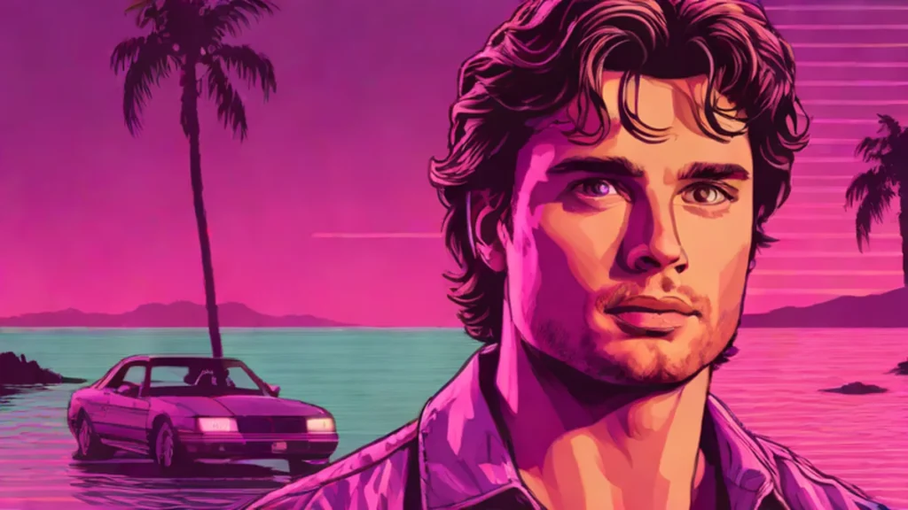 Close up portrait of actor Tom Welling looking professional and calm.