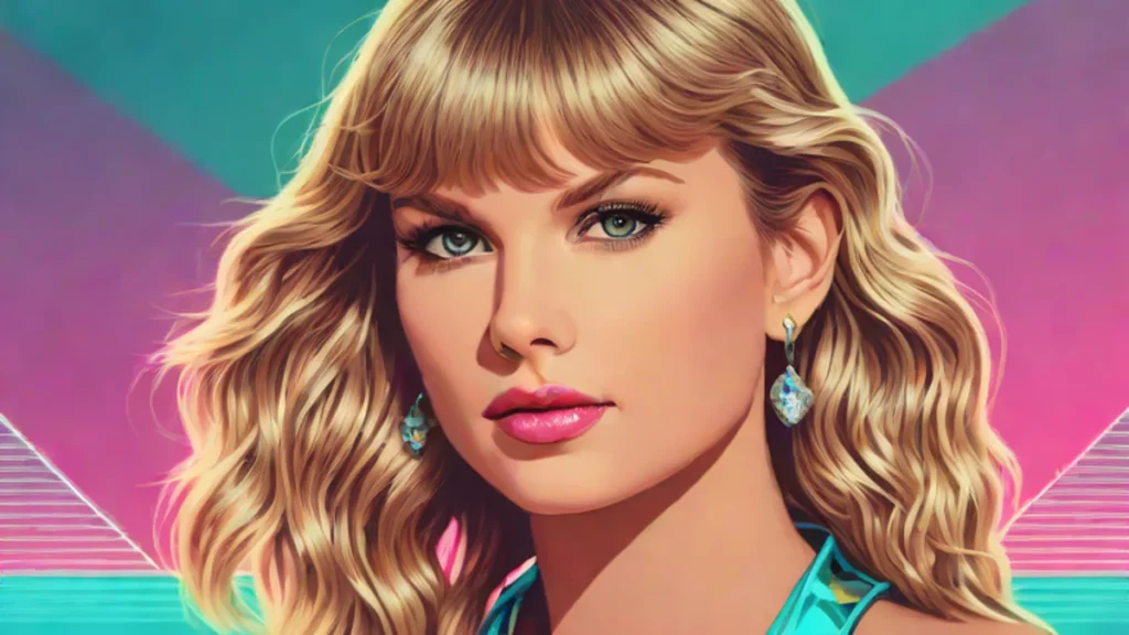 Taylor Swift smiling in a couture gown at the MTV VMAs red carpet event.
